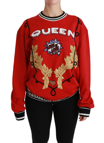 Maglione pullover Love con paillettes Red Queen