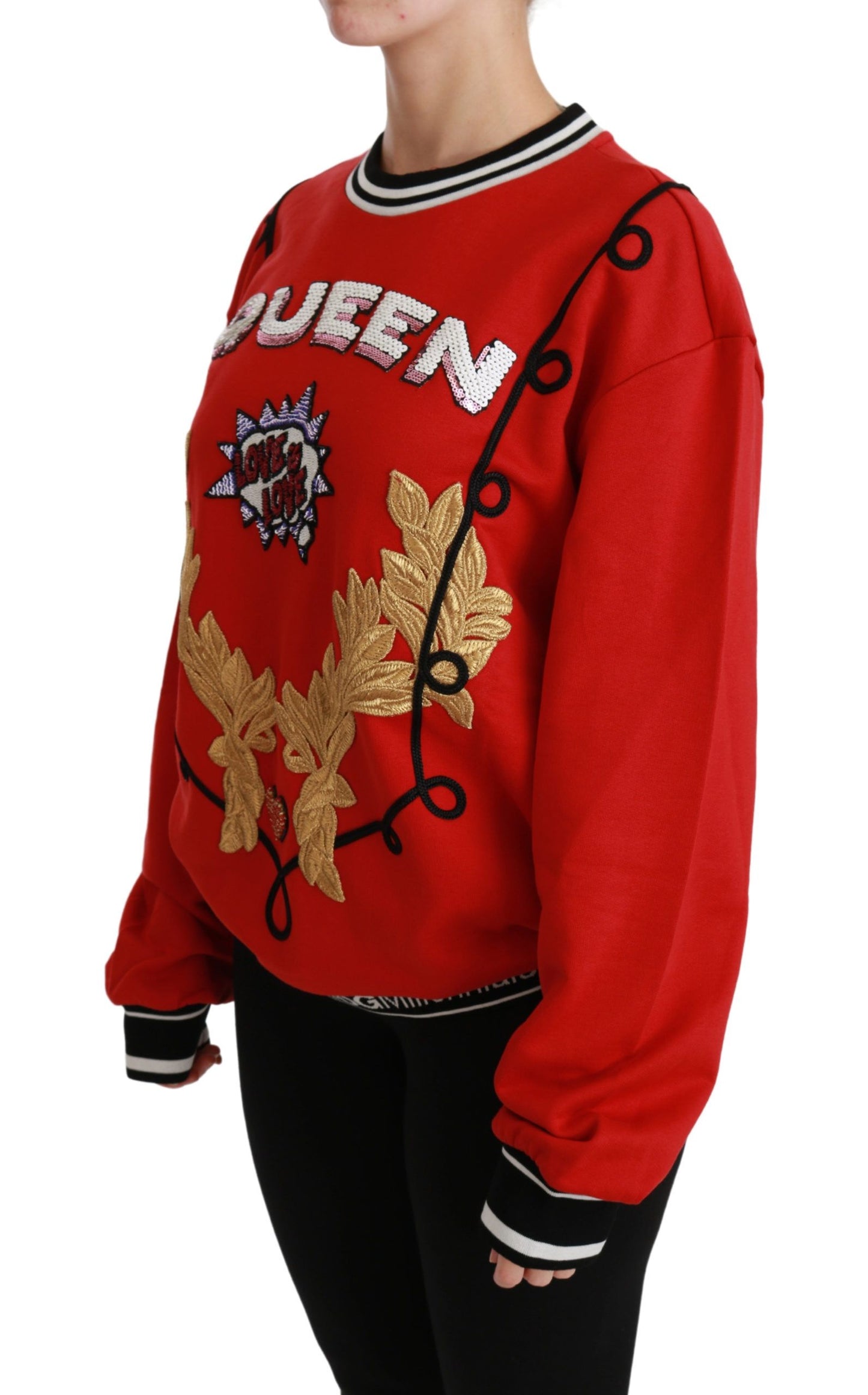 Maglione pullover Love con paillettes Red Queen