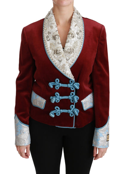 Dolce &amp; Gabbana Opulenter roter Blazer mit Barock-Detail