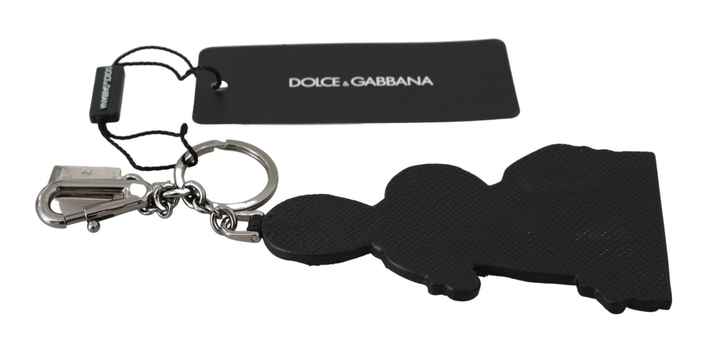 Cuir Dominico Stefano #DGFAMILY Logo Badge Porte-clés