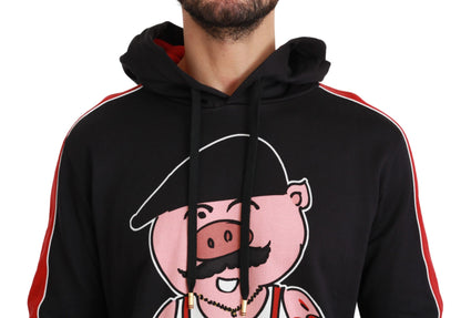 Pull à capuche Cochon noir de l'année