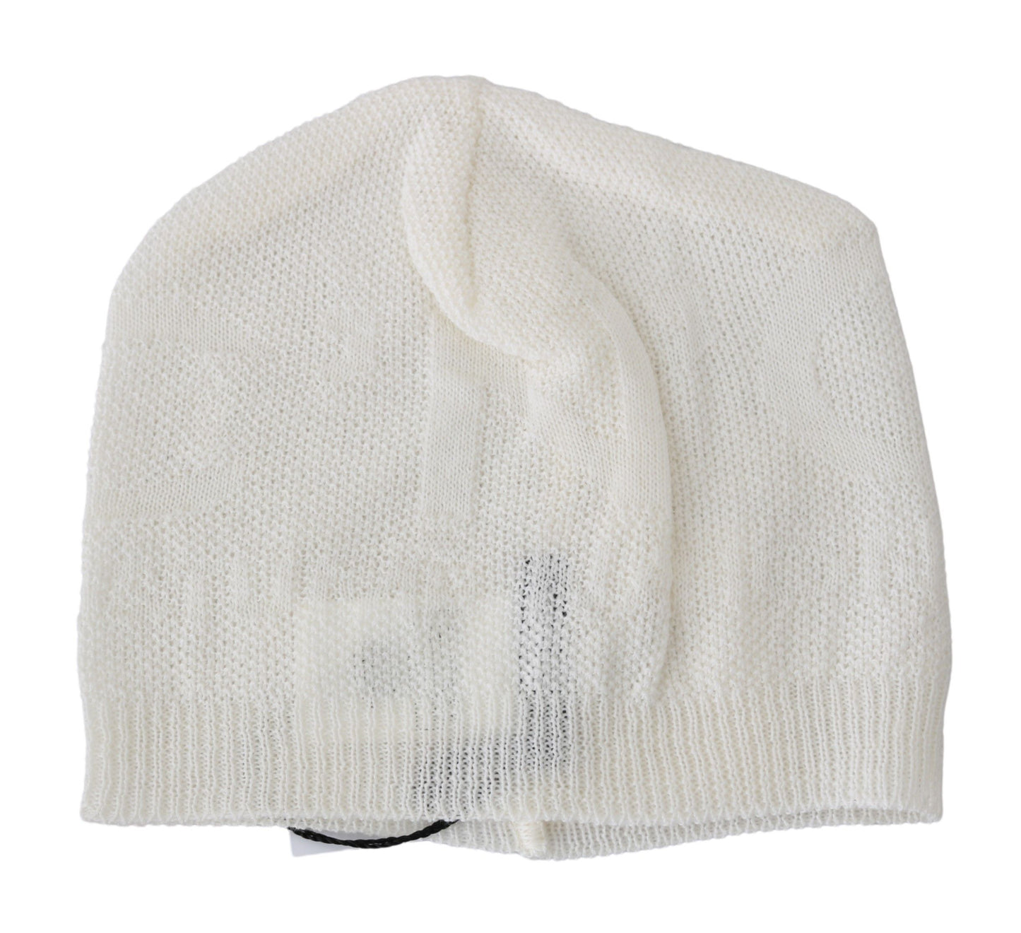 Bonnet en laine mélangée blanche, chapeau de marque