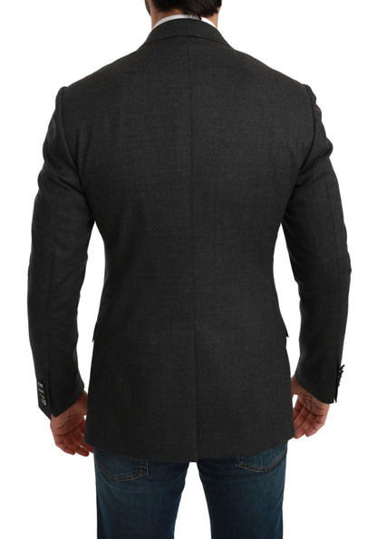 Dolce & Gabbana Elegant Gray Slim Fit Formal Blazer