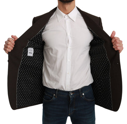 Giacca cappotto slim fit marrone Blazer MARTINI