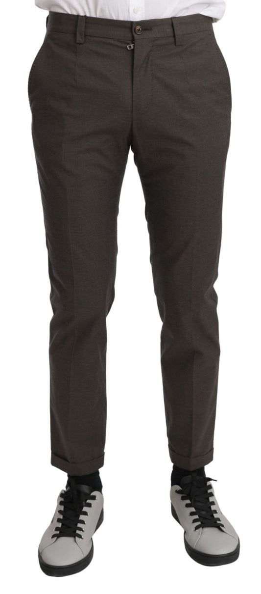 Pantalon 100% coton pour hommes décontractés marron