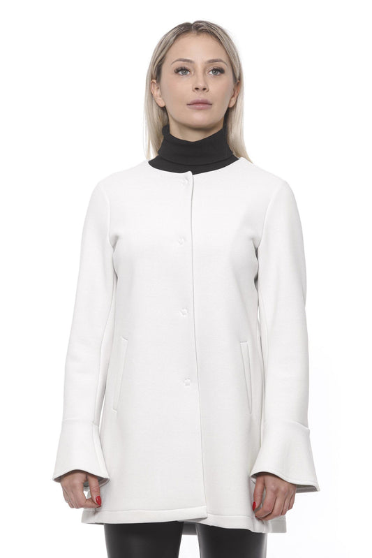 Giacca e cappotto in neoprene bianco