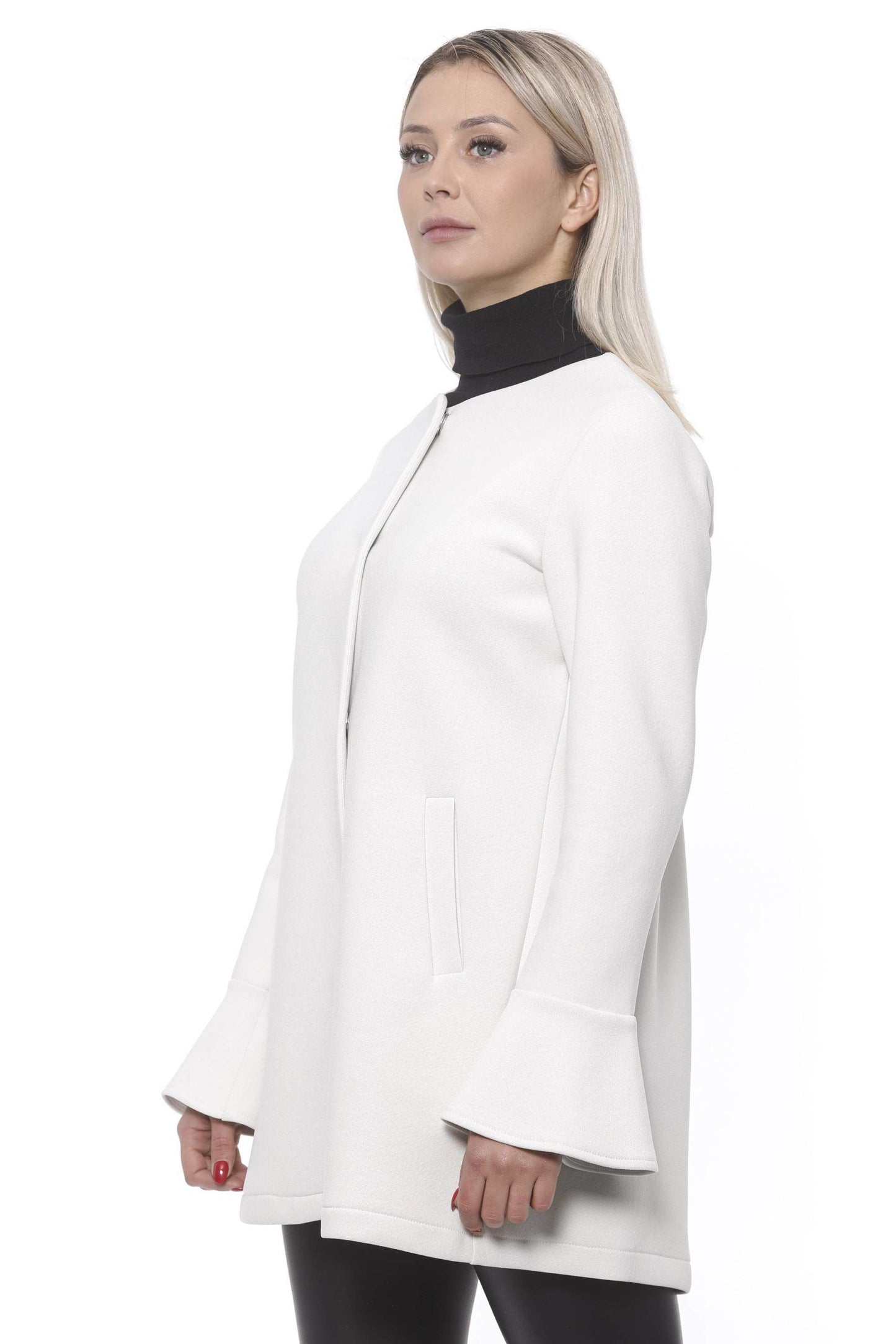 Giacca e cappotto in neoprene bianco