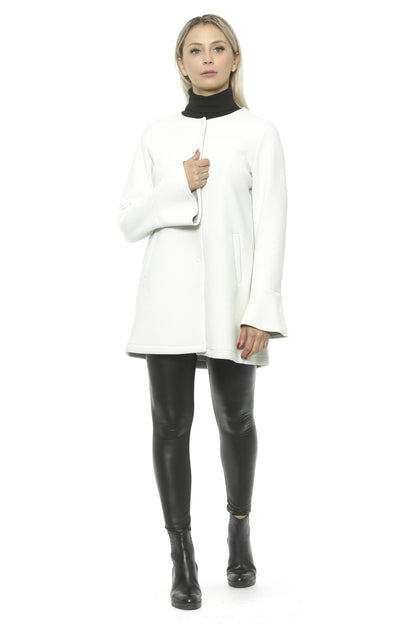 Giacca e cappotto in neoprene bianco