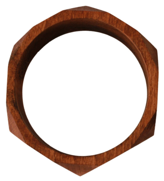 Bracciale marchiato in legno marrone