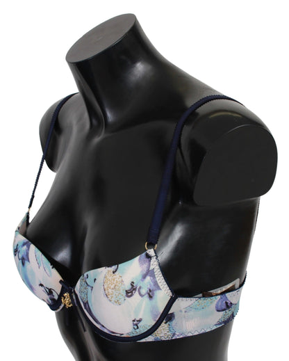 Intimo reggiseno reggiseno in nylon stampato blu