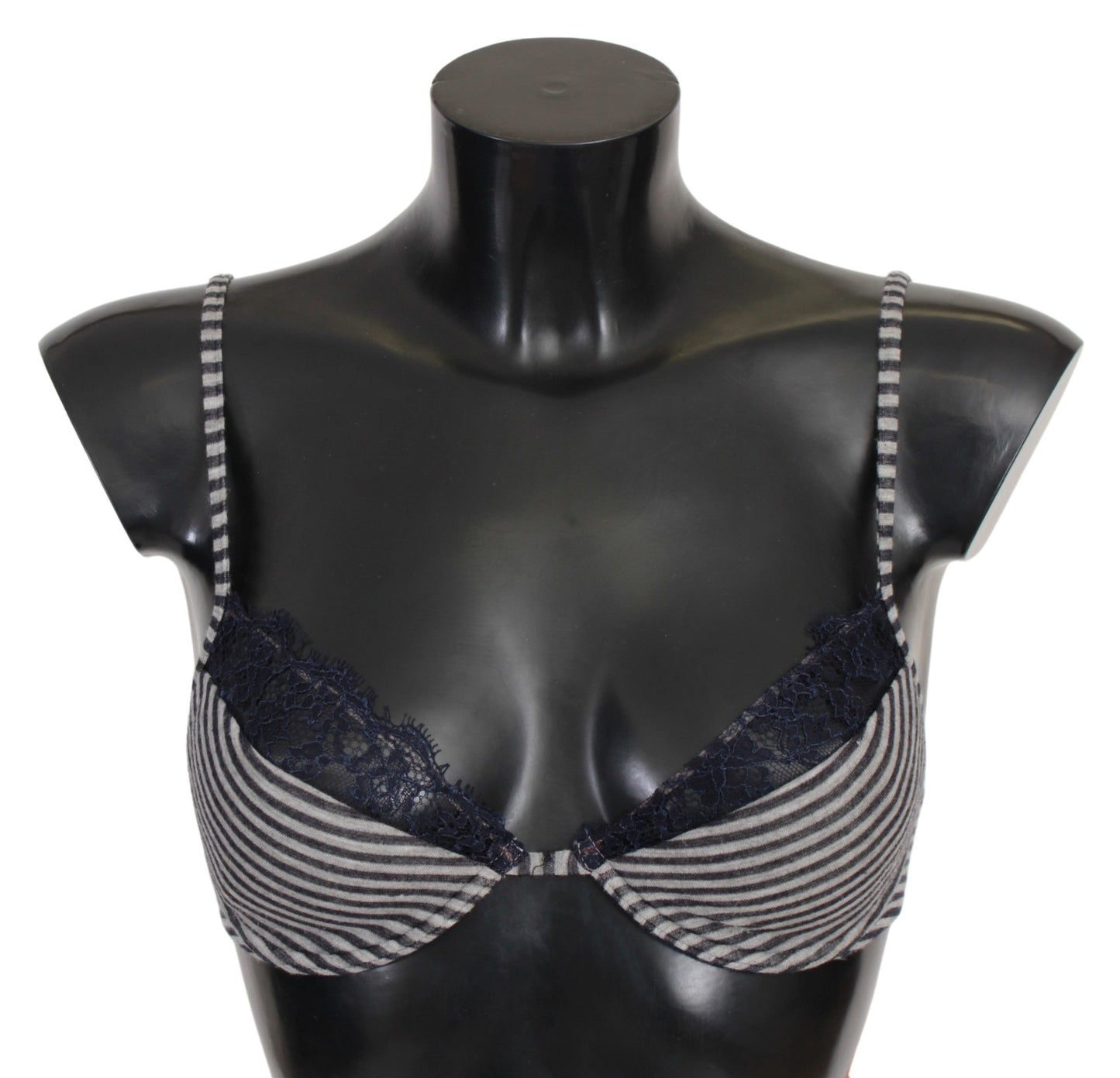 Intimo reggiseno reggiseno in pizzo a righe blu