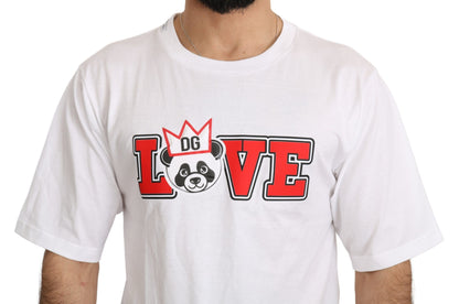 Weißes T-Shirt mit „Love Panda“-Aufdruck