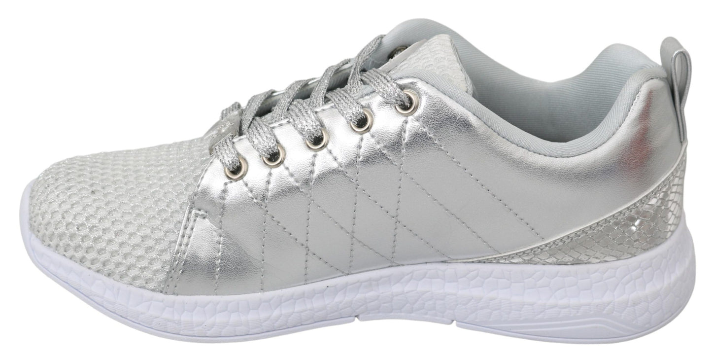 Gisella Silver Polyester Sneakers Schuhe