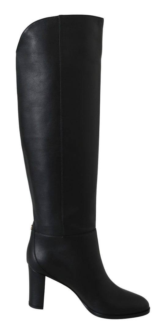 Schwarze Madalie 80 Stiefel aus Leder