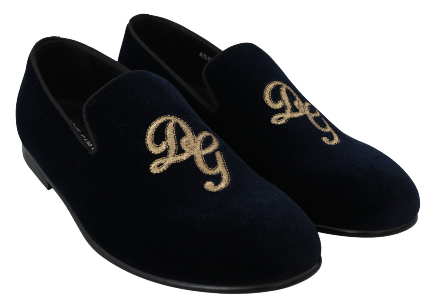 Dolce &amp; Gabbana Elegante blaue Loafer mit Stickerei