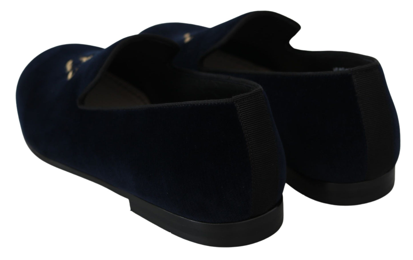 Dolce &amp; Gabbana Elegante blaue Loafer mit Stickerei