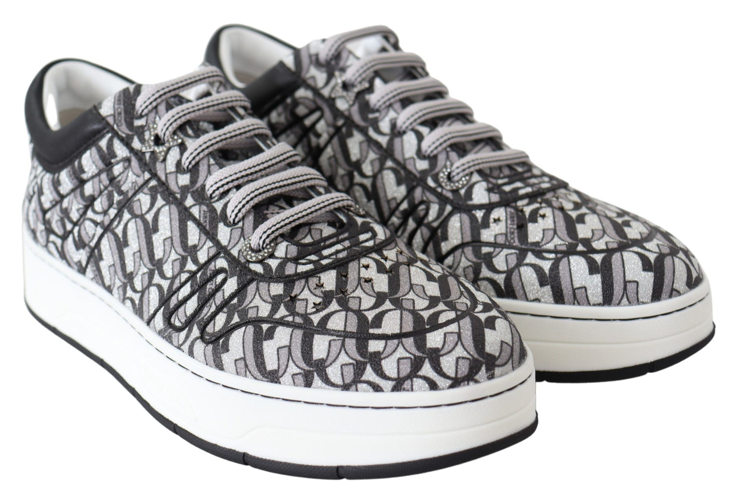 Silber-schwarze Glitzer-Hawaii-Sneaker