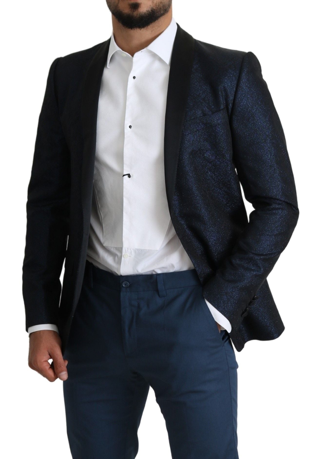 Dolce & Gabbana Elegant Martini Blue Slim Fit Blazer