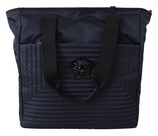 Borsa tote in nylon blu