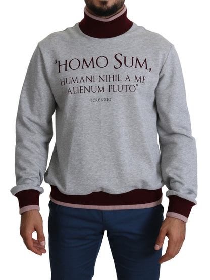 Maglione pullover a collo alto Homo Sum grigio