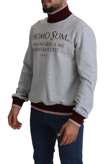 Maglione pullover a collo alto Homo Sum grigio