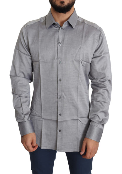 Camicia formale da uomo in cotone grigio ORO