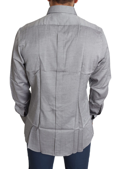 Camicia formale da uomo in cotone grigio ORO