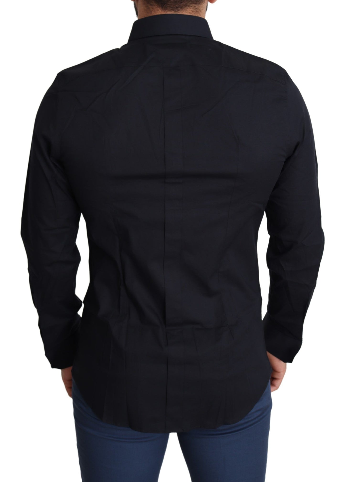 Camicia elegante ORO formale in cotone nero