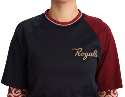 Mehrfarbiger Royals-Pullover mit Rundhalsausschnitt