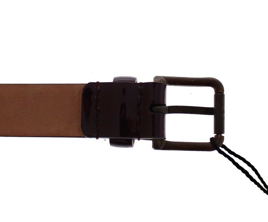 Ceinture Cintura Gürtel en cuir violet avec logo