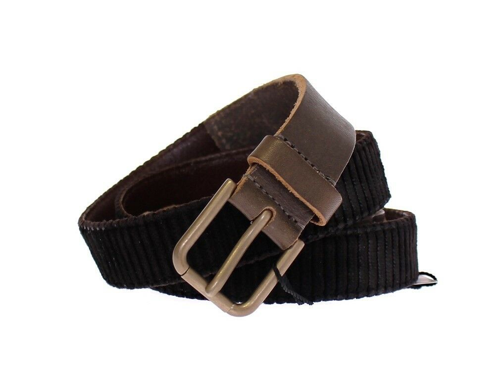 Ceinture Cintura Gürtel en cuir marron avec logo