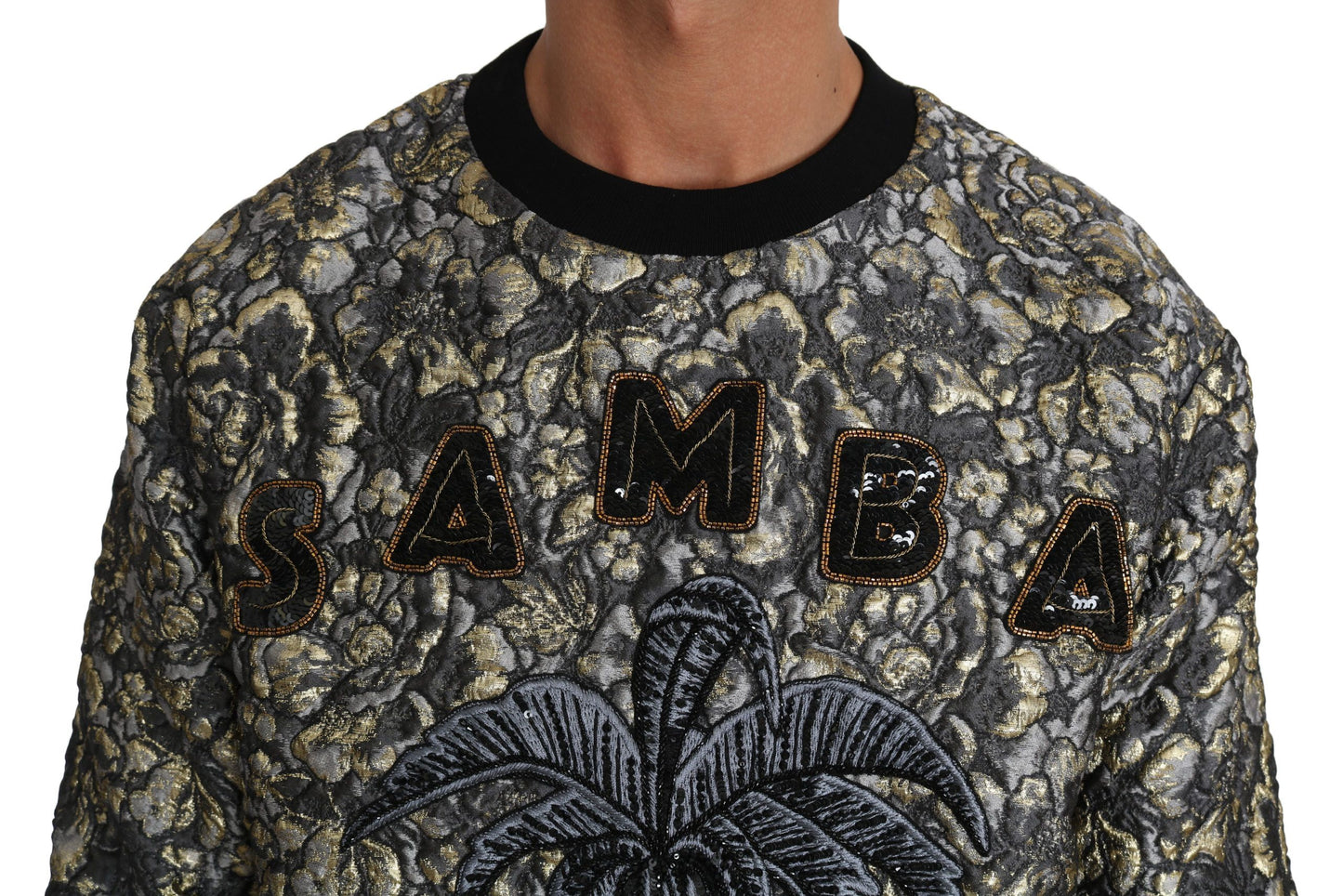 Maglione pullover con palme jacquard SAMBA multicolore