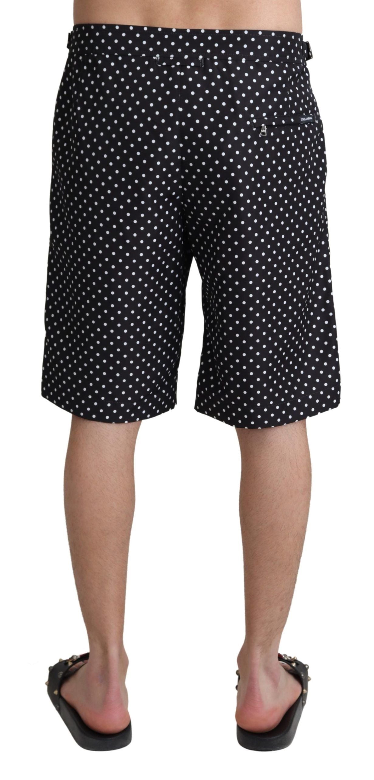 Maillots de bain shorts de plage à pois noirs