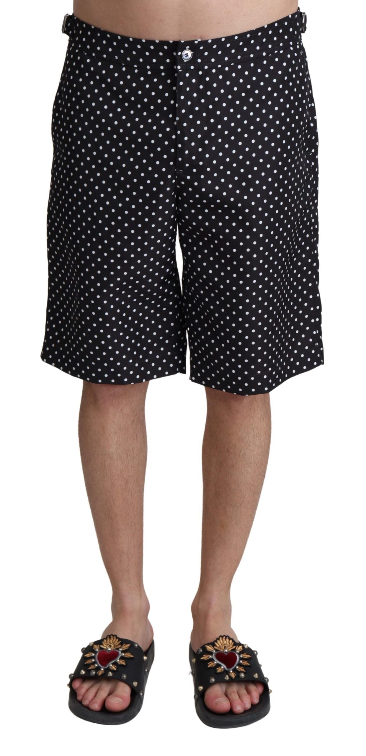 Maillots de bain shorts de plage à pois noirs