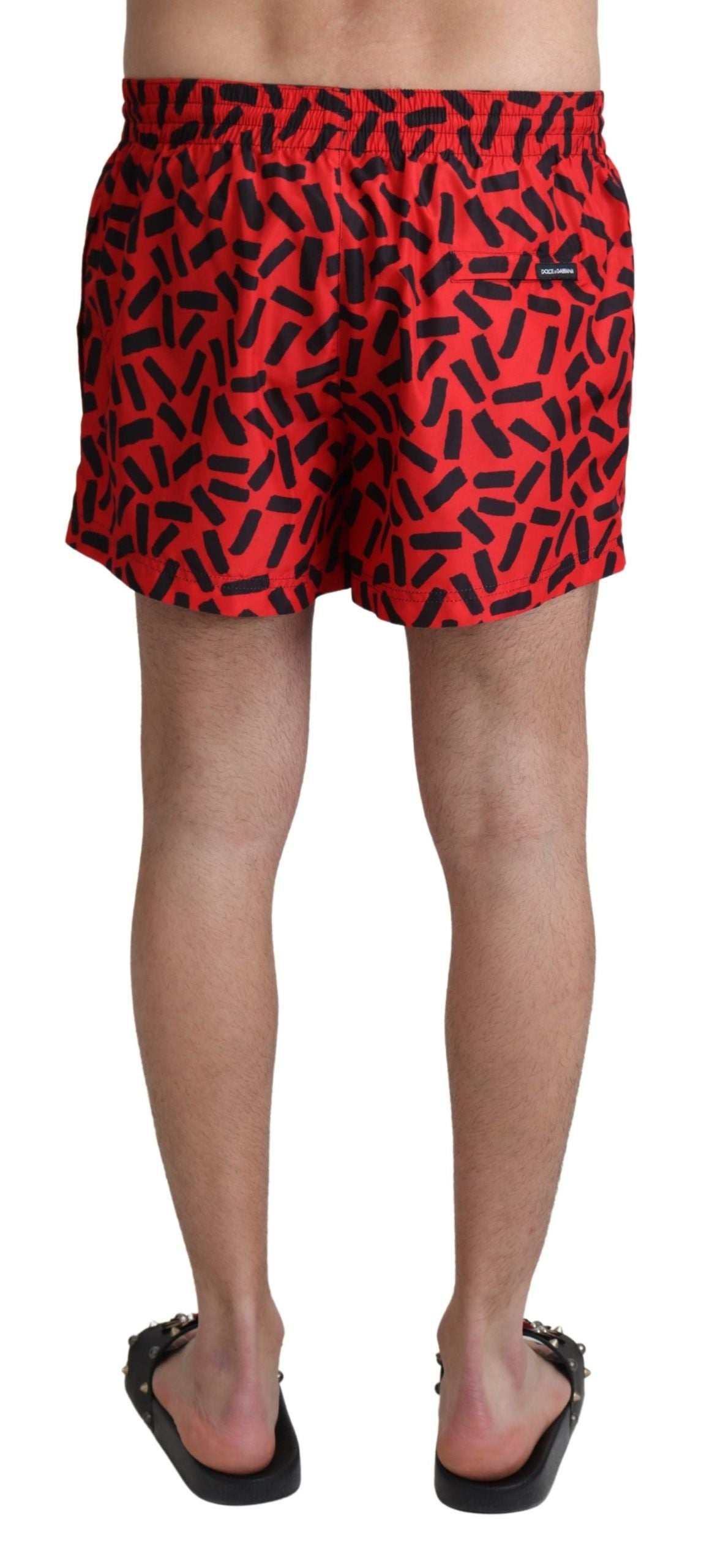 Maillots de bain shorts de plage à motifs rouges