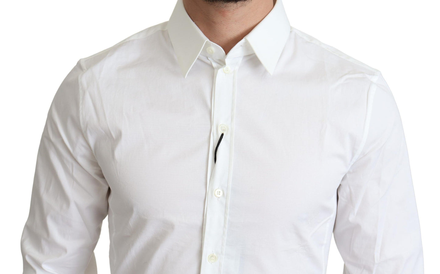 Chemise SICILIA formelle en coton stretch blanc pour hommes