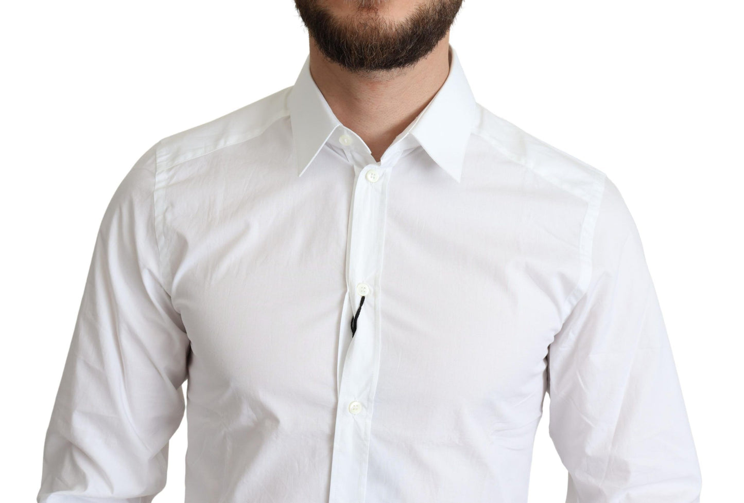 Chemise formelle blanche en pur coton pour hommes