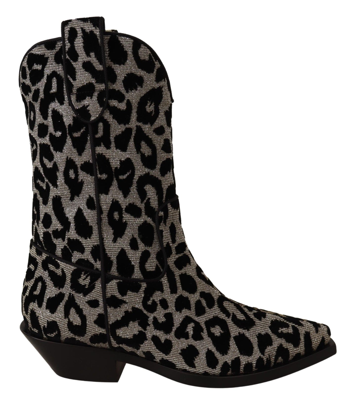 Dolce &amp; Gabbana – Elegante Stiefel mit Leopardenmuster und halbhohem Schaft