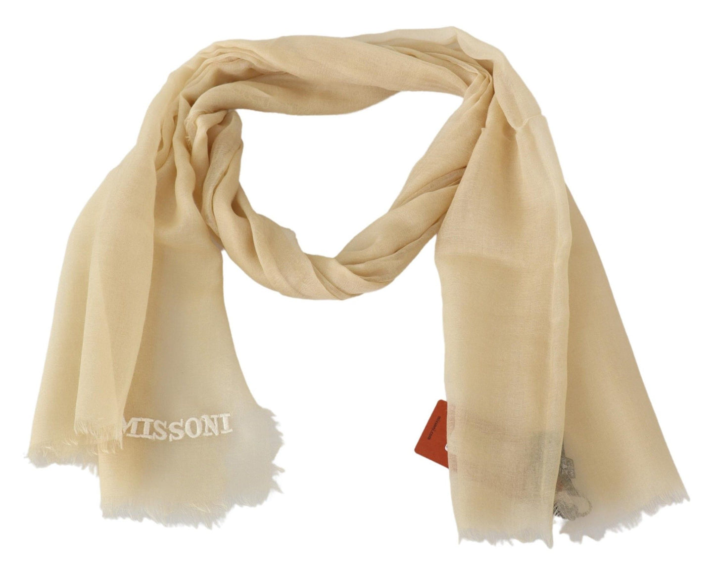 Sciarpa unisex in cashmere beige