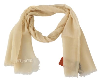 Sciarpa unisex in cashmere beige