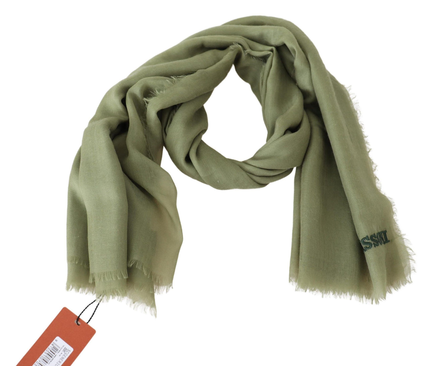 Sciarpa avvolgente per collo unisex in cashmere verde