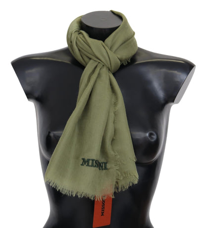 Sciarpa avvolgente per collo unisex in cashmere verde