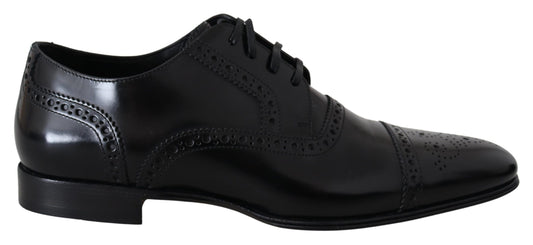 Formelle Oxford-Schuhe aus schwarzem Leder für Herren