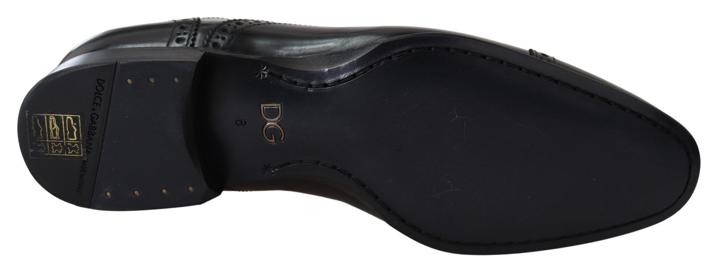 Mocassins formels Derby en cuir noir pour hommes