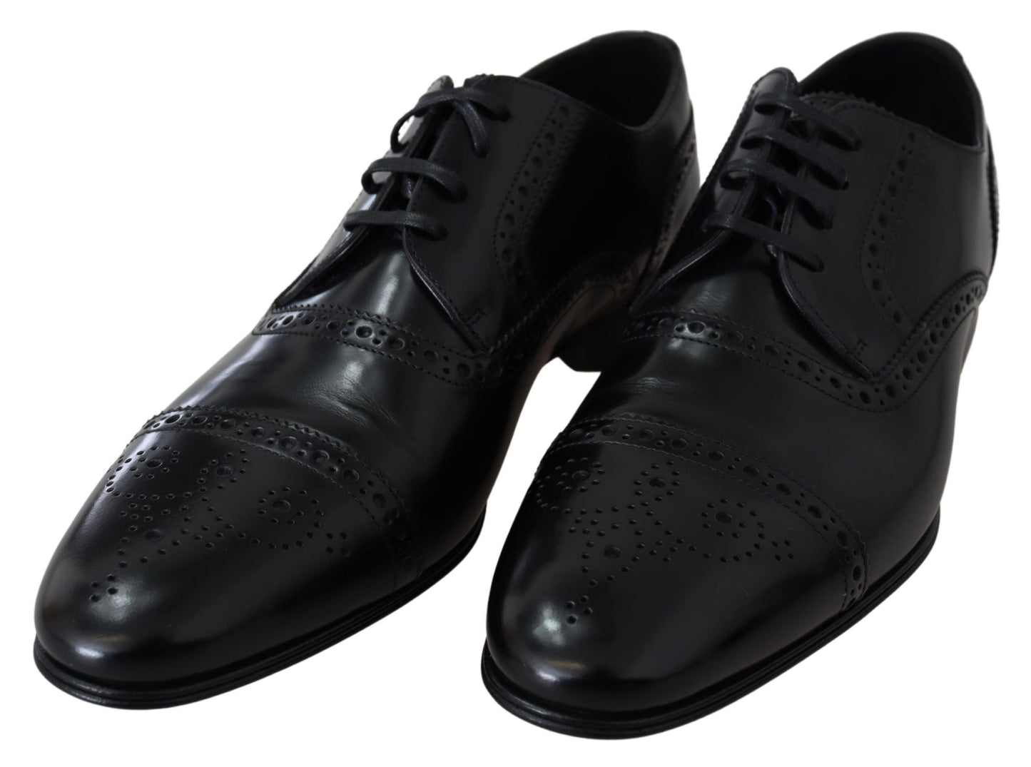 Mocassins formels Derby en cuir noir pour hommes