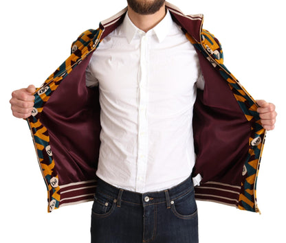 Veste pull pour homme en velours multicolore avec logo DG