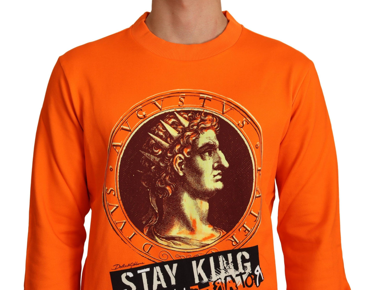 Pull orange en coton King Ceasar