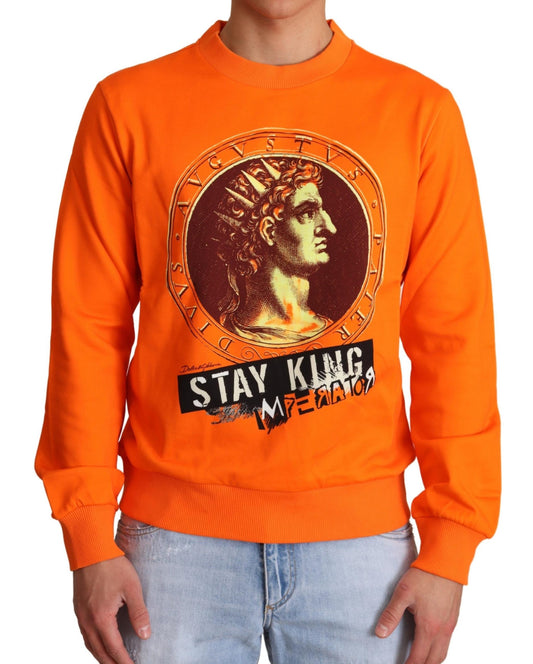 Pull orange en coton King Ceasar