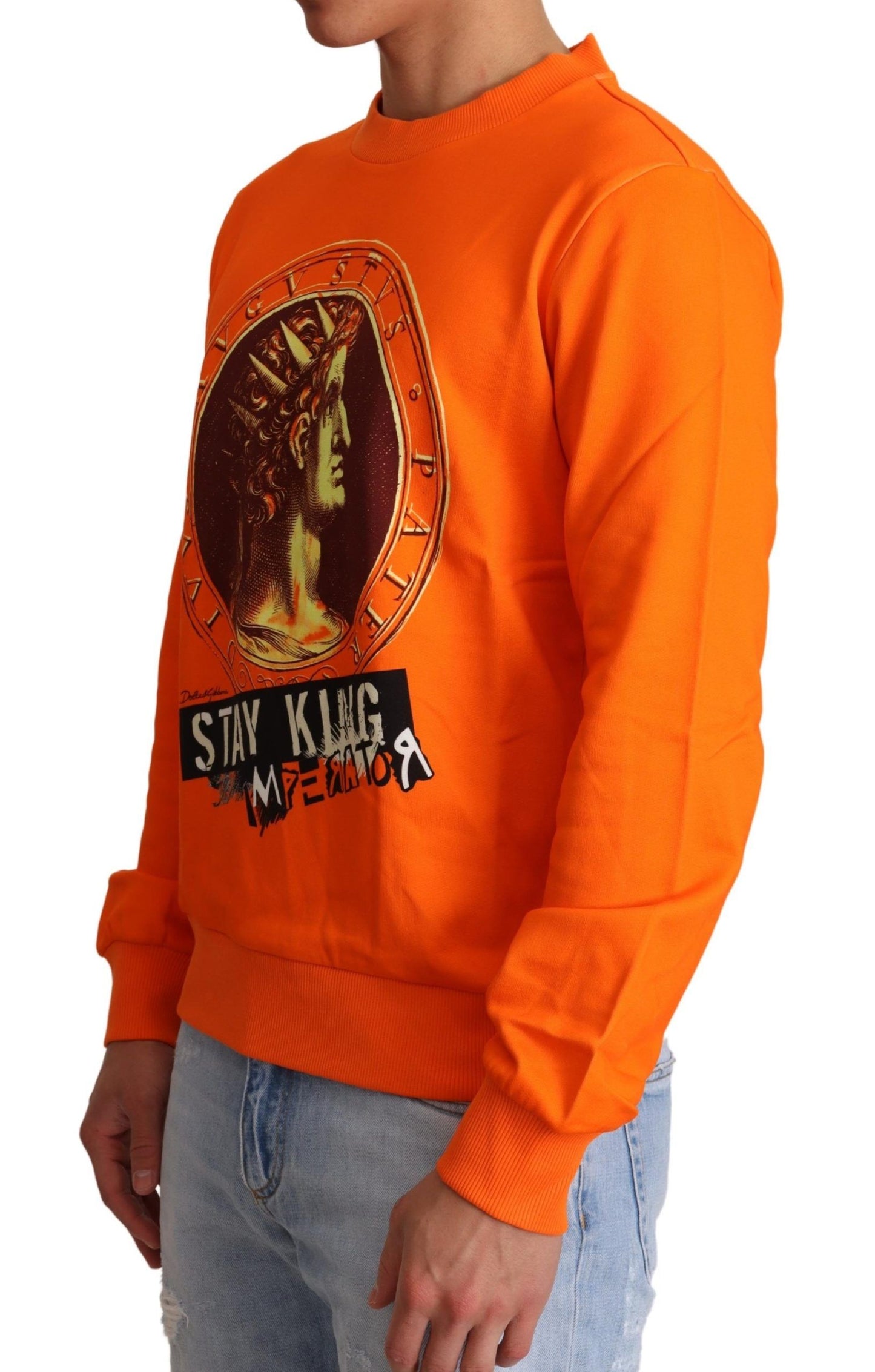 Pull orange en coton King Ceasar