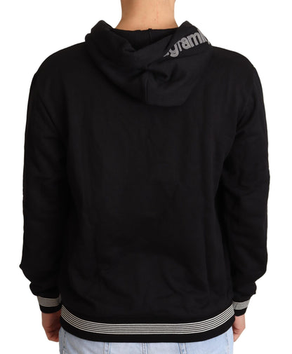 Pull à capuche en coton noir #dgfamily